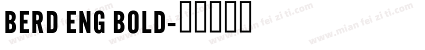 BERD ENG BOLD字体转换